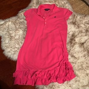 Ralph Lauren Polo Dress with Ruffles & Ruched Side